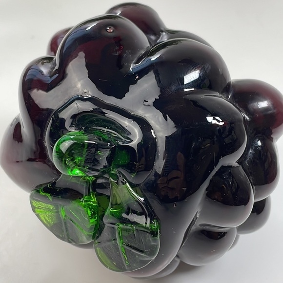 Blenko Art Glass Purple Green  Grape Cluster - Picture 5 of 7